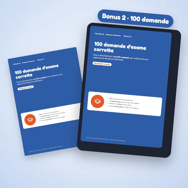 Bonus 100 domande d’esame corrette